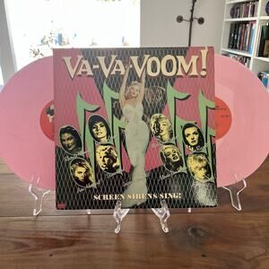 Va-Va-Voom! Screen Sirens Sing! 2xPink LP Gatefold & Booklet 1985 Rhino RNTA1999